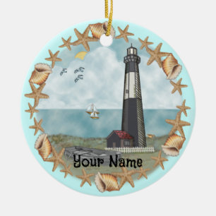 Georgia Shells Lighthouse Ornament