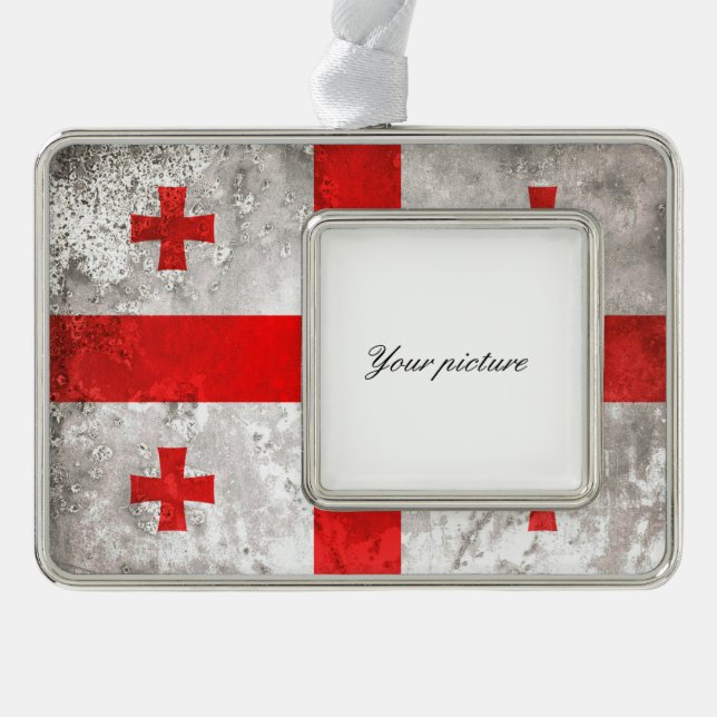 Georgia Silver Plated Framed Ornament (Front)