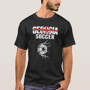 Georgia Soccer Ball In Net  Georgian Football Supp T-Shirt