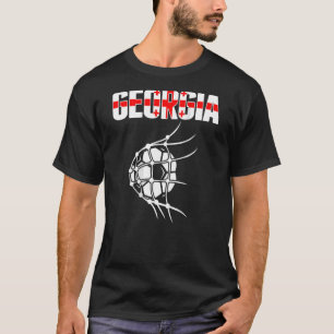 Georgia Soccer Ball In Net Support Georgian Foot T-Shirt