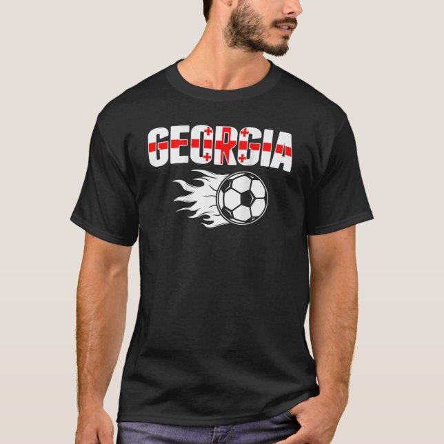 Georgia Soccer Fans Jersey - Georgian Flag Footbal T-Shirt (Front)