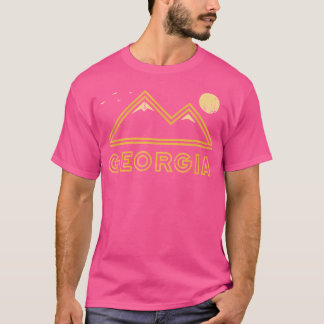 Georgia Souvenir Hiking Mountains Sunset Vintage S T-Shirt