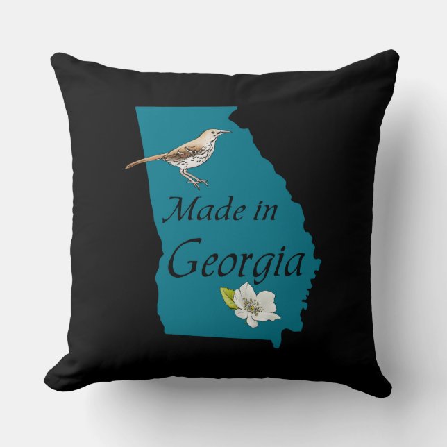 Georgia Square Throw Pillow (Front)