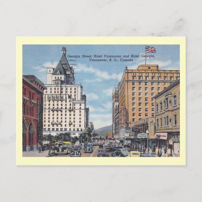 Georgia St., Vancouver, Canada Vintage Postcard (Front)