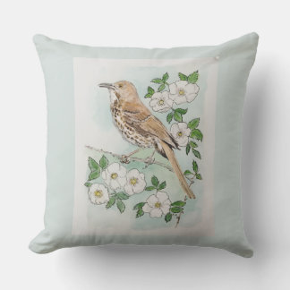 Georgia state bird and flower  cushion