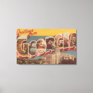 Georgia (State Capital) - Large Letter Scenes Canvas Print