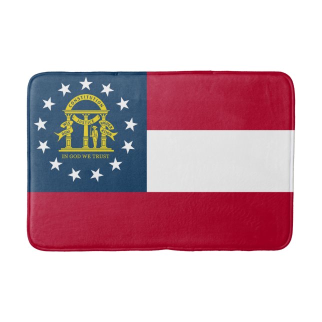 Georgia State Flag Bath Mat (Front)
