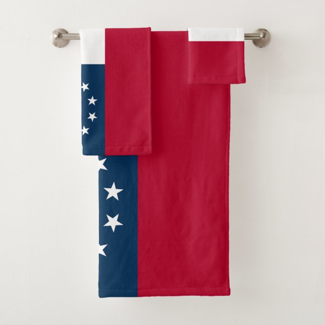 Georgia State Flag Bath Towel Set (Insitu)