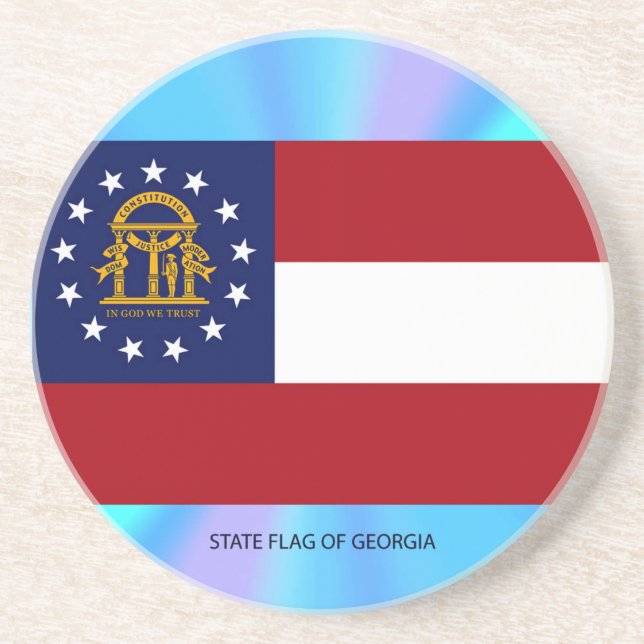 Georgia State Flag Coaster (Front)