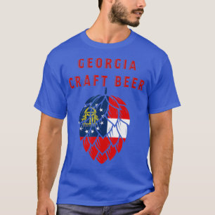 Georgia State Flag Craft Beer Beer Lovers Red T-Shirt