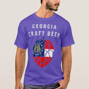 Georgia State Flag Craft Beer Beer Lovers White T-Shirt
