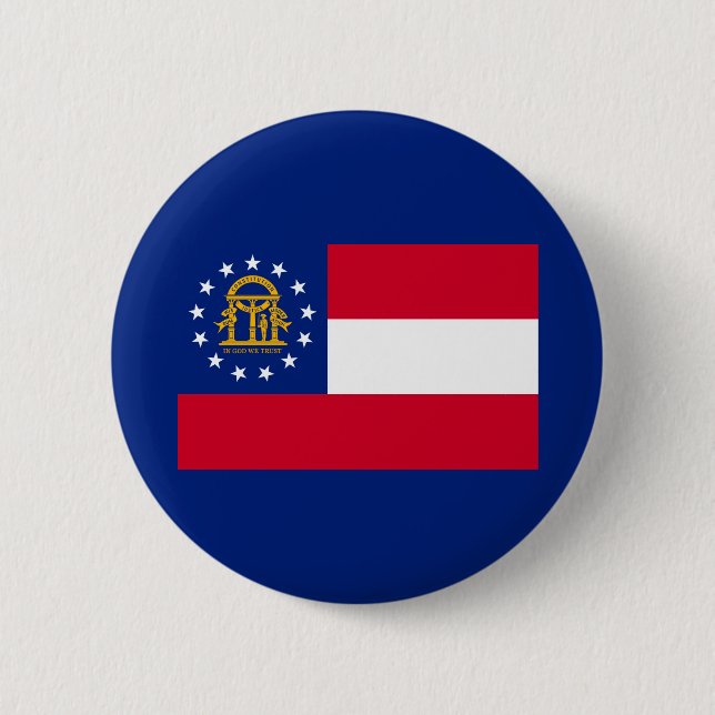 Georgia State Flag Design 6 Cm Round Badge (Front)