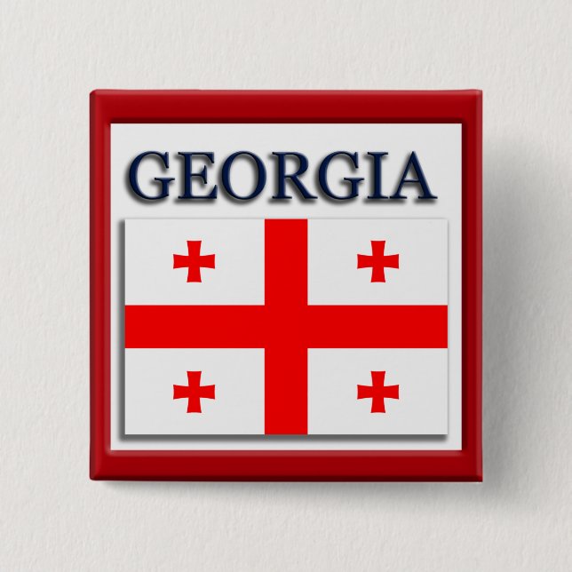 Georgia State Flag Design Button (Front)