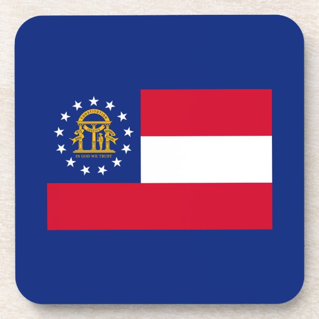 Georgia State Flag Design Coaster (Front)