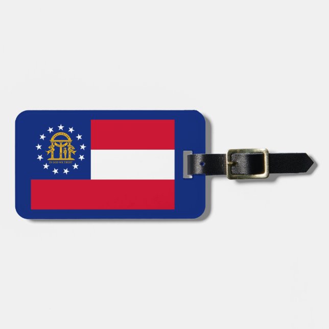 Georgia State Flag Design Luggage Tag (Front Horizontal)