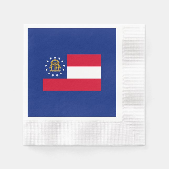 Georgia State Flag Design Napkin (Front)