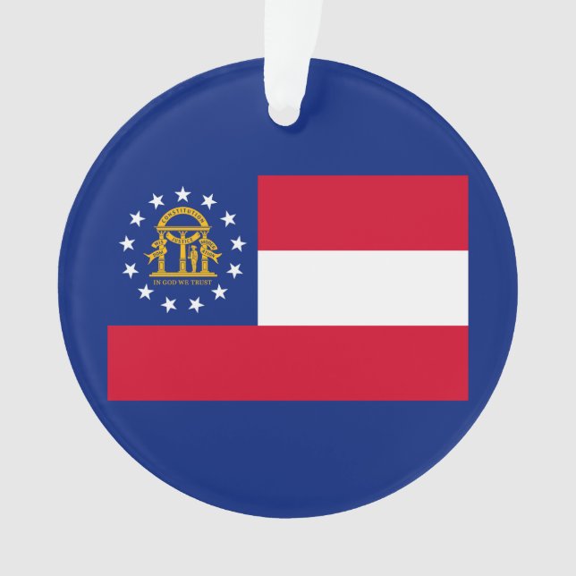Georgia State Flag Design Ornament (Front)