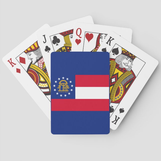 Georgia State Flag Design Playing Cards (Back)