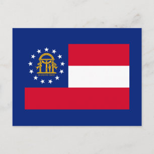 Georgia State Flag Design Postcard