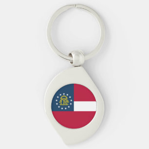 Georgia State Flag Key Ring