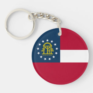 Georgia State Flag Key Ring
