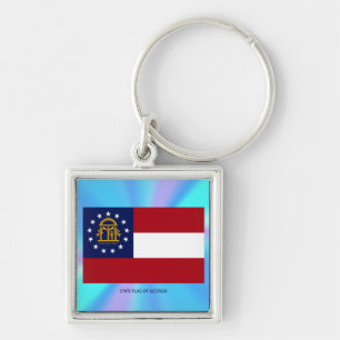 Georgia State Flag Key Ring
