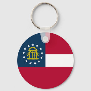 Georgia State Flag Key Ring