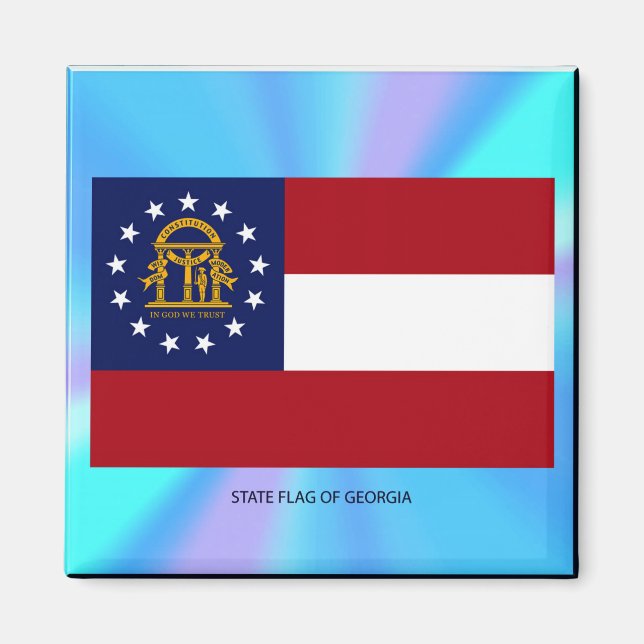 Georgia State Flag Magnet (Front)