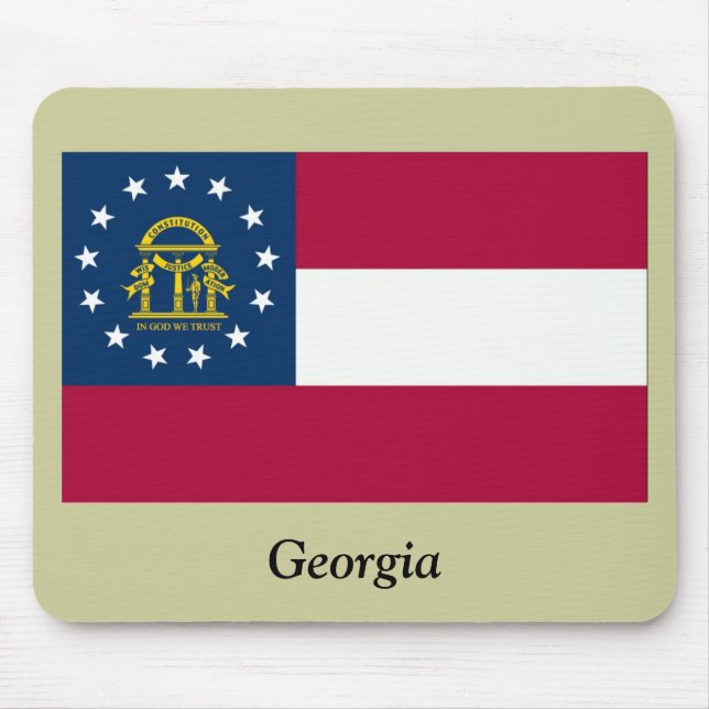 Georgia State Flag Mouse Mat (Front)