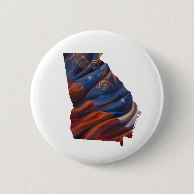Georgia State Flag Painting Button (Front)