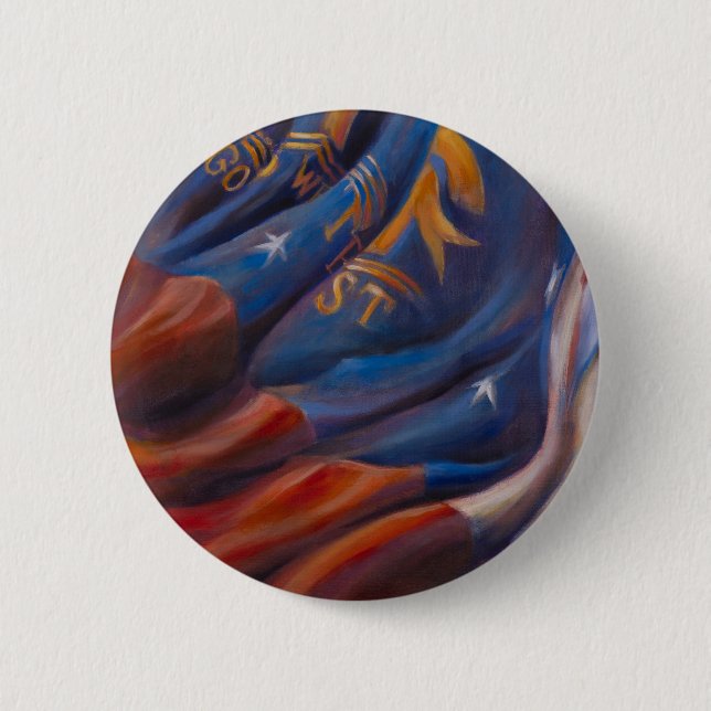 Georgia State Flag Painting Button (Front)