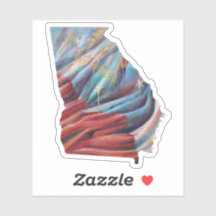 Georgia State Flag Painting Sticker