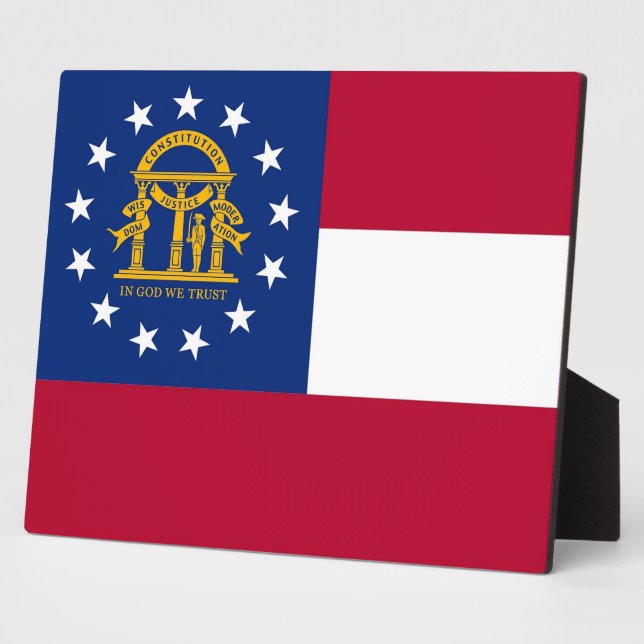 Georgia State Flag Plaque (Side)