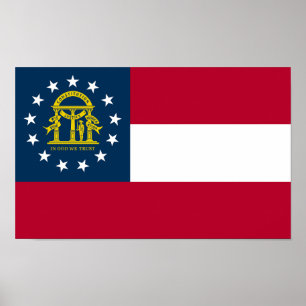 Georgia State Flag Poster