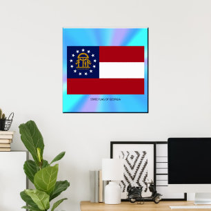 Georgia State Flag Poster
