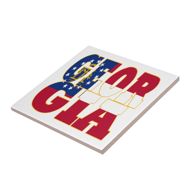 Georgia state flag text tile (Side)
