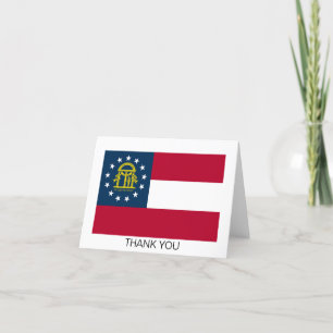 Georgia State Flag Thank You Card