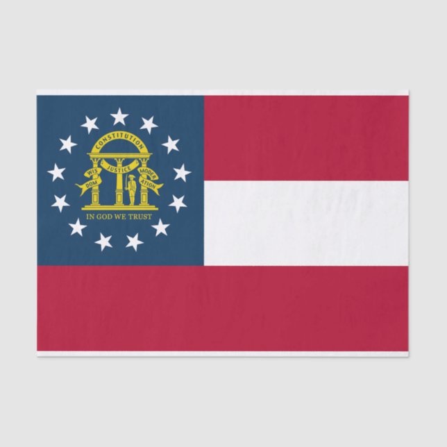 Georgia State Flag Tissue Paper (Front)