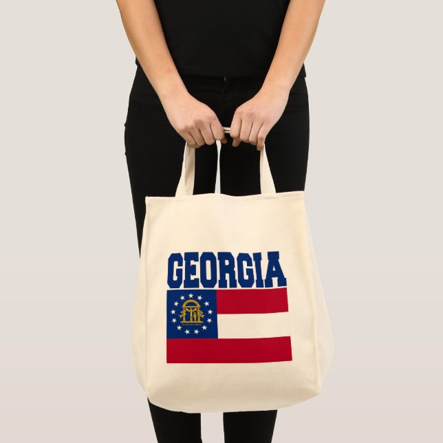 Georgia State Flag Tote Bag (Front (Product))