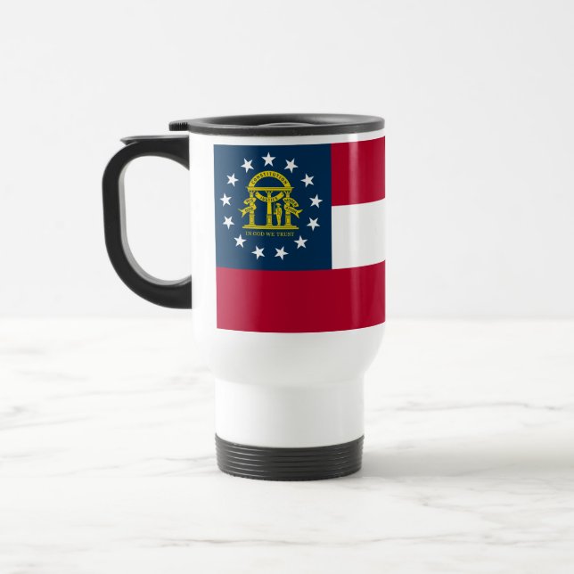 Georgia State Flag Travel Mug (Left)