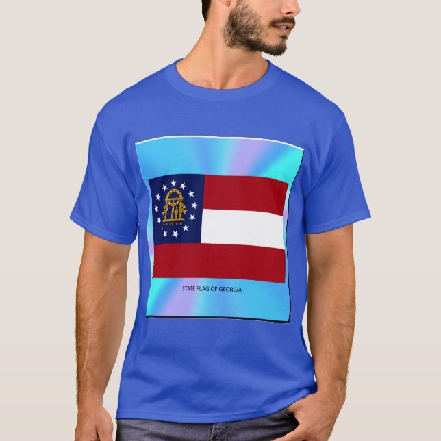 Georgia State Flag Unisex T-Shirt (Front)