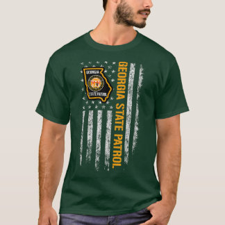 Georgia State Patrol American Flag  T-Shirt
