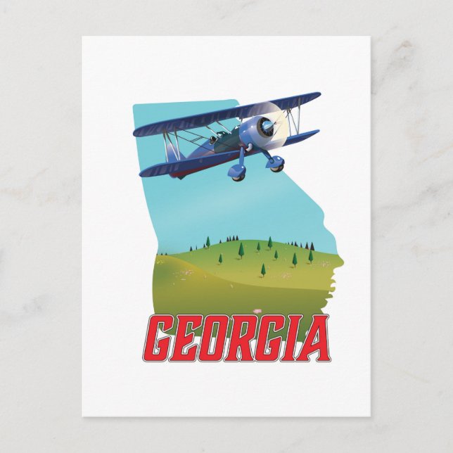 Georgia State USA Travel poster, Postcard (Front)