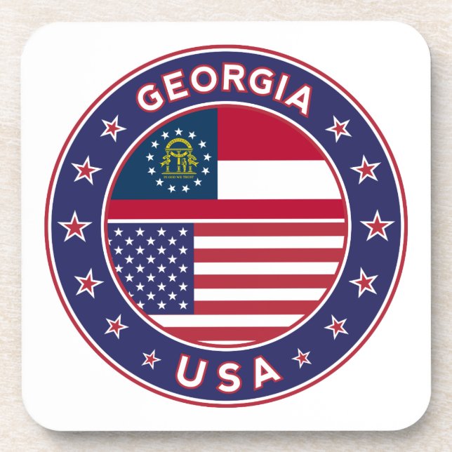 Georgia t-shirt, Georgia sticker, Coaster (Front)