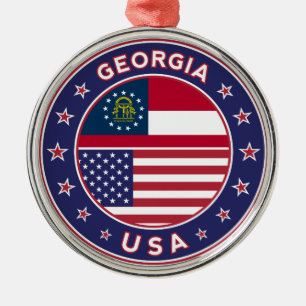 Georgia t-shirt, Georgia sticker, Metal Tree Decoration