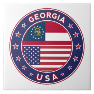 Georgia t-shirt, Georgia sticker, Tile