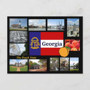 Georgia The Peach State Postcard