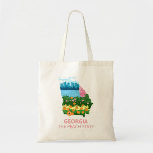 Georgia The Peach State Tote Bag