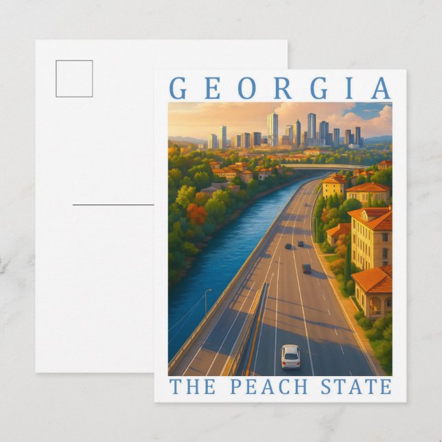 Georgia the Peach State USA Travel Place Postcard (Front/Back)