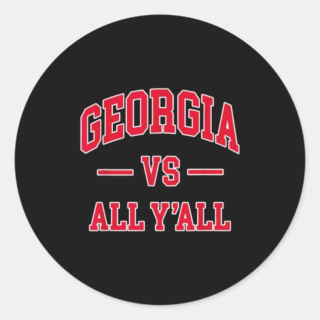 Georgia - Throwback Design - Clic  Classic Round Sticker (Front)